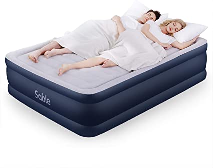 Air Mattress Full Size XL with Built-in Electric Pump, [2020 Upgraded] Inflatable Bed Blow-up Airbed with Storage Bag, Height 18''
