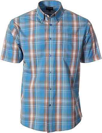 Gioberti Men's Short Sleeve Plaid Shirt