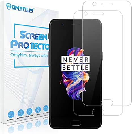 [2 Pack] OMYFILM Screen Protector for Oneplus 5 [Scratch Free] Oneplus 5 Tempered Glass Screen Protector [9H Hardness] Easy Installation Glass Screen Protector for Oneplus 5