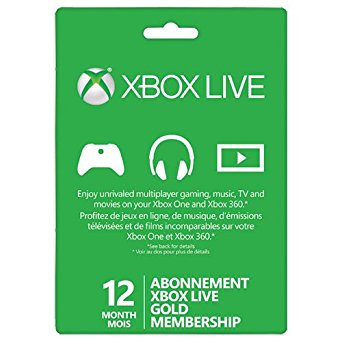 Microsoft Xbox LIVE 12 Month Gold Membership (Physical Card) - 12 Months Edition