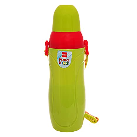 Cello Puro Kids Insulated Water Bottle for Kids, 600 ML, Green, Stainless Steel, 1 Piece
