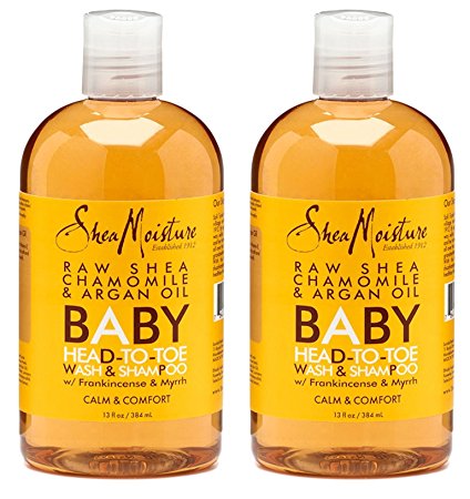 Shea Moisture Baby Shampoo & Wash 13oz Chamomile & Argan Oil (2 Pack)