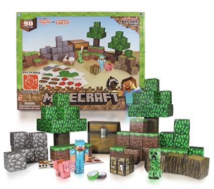 Minecraft Papercraft Overworld Deluxe Set, Over 90 Pieces