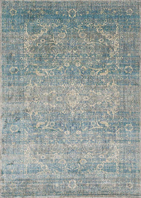 Loloi ANASAF-10LBMI96D0 Anastasia Area Rug 9'-6" X 13' Light Blue/Mist