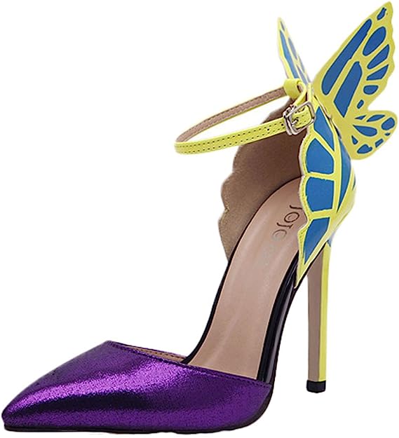 King Ma Women Fashion Butterfly High Heel Sandals
