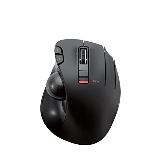 ELECOM M-XT3DRBK Wireless Trackball mouse 6 button Tilt function, Black