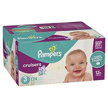 Pampers Cruisers Disposable Diapers, Size 3 174 Count