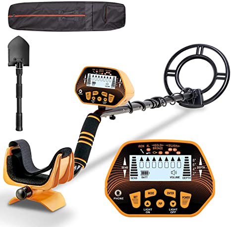 SUNPOW Metal Detector High Accuracy Metal Detector for Adults & Kids, LCD Display with Adjustable Light, Pinpoint Function & DISC Mode, 10 Inch Waterproof Search Coil, Multiple Audio Prompts