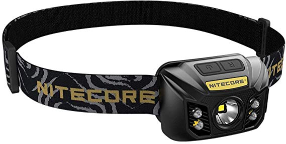 Nitecore NU32 550 Lumen LED Rechargeable Headlamp with White and Red Beams, Black