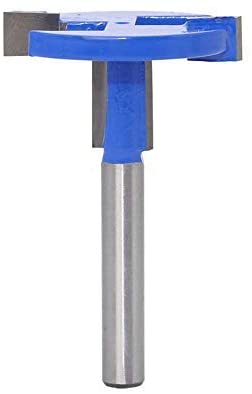 Bestgle 1/4" Shank T-Slot Router Bit Carbide Wood Milling Cutter T-Track Woodworking Drill Bit Tool, Blue