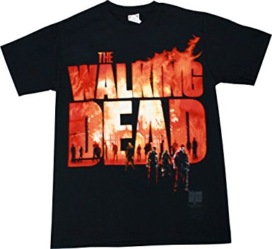 The Walking Dead Men's Two Fire Logo 2015 T-shirt