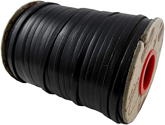 Springfield Leather Company Earth Tone Kangaroo Lace (Black, 1/8" 10 YD.)