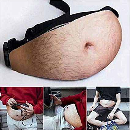 FLY5D Dadbag Traveling Fanny Bags Pack Novelty Dad BOD Hairy Beer Belly Waist Zipper Packs Unisex Bags Men