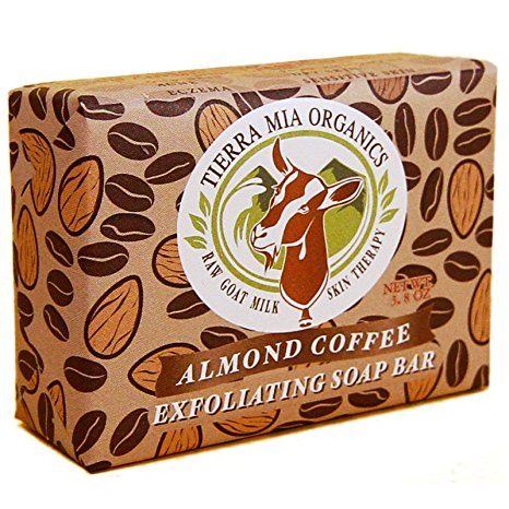 Tierra Mia Organics Almond Coffee Exfoliating Body Bar Soap, 3.8 Ounce