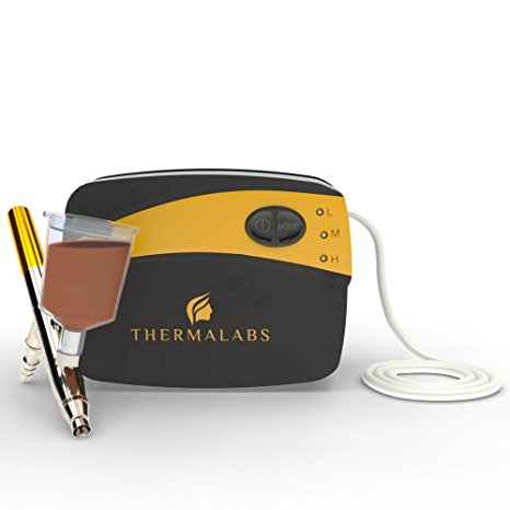 Samana Tan Airbrush Machine: Spray Tan Like a Pro! Mini Spray Gun Portable Self-Tanning System Kit Includes Premium Cosmetics Carrying Bag, Beginners How-to Printed Guide and 2 Fluid Cups!