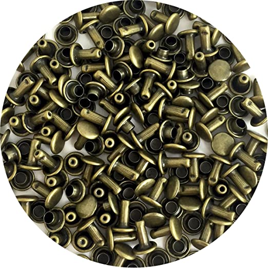 Springfield Leather Company's Antique Brass Small Double Cap Rivets 100pk