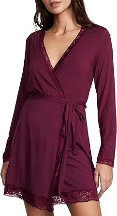 Victoria's Secret Modal Lace Trim Robe, Women's Sleepwear (XS-XXL)