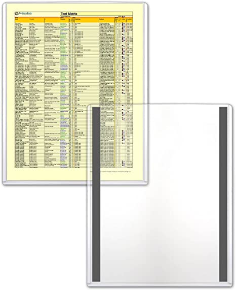 StoreSMART - Magnetic Frames - Rigid Plastic - 5-Pack - 8 1/2" x 11" - Lean / 5S / Six Sigma (HPP812X11M-LEAN-5)