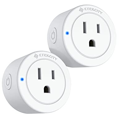 VeSync Smart Plug by Etekcity, 2 Pack Mini WiFi Outlets, Compatible with Alexa, Google Home & IFTTT, Remote Control from Anywhere, Group Control with Schedule Function, No Hub Required, ETL Listed