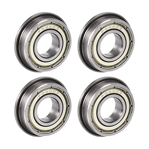 uxcell F6900-ZZ Flange Ball Bearing 10x22x6mm Double Metal Shielded (GCr15) Chrome Steel Bearings 4pcs