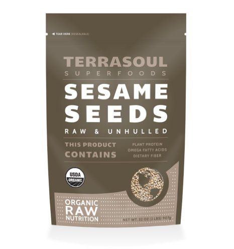 Raw Organic Sesame Seeds (Unhulled), 2-pounds