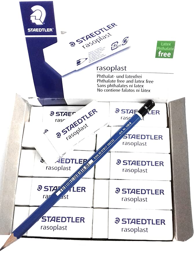 Staedtler Large Rasoplast Pencil Eraser (526 B20) Box of 20 Pieces