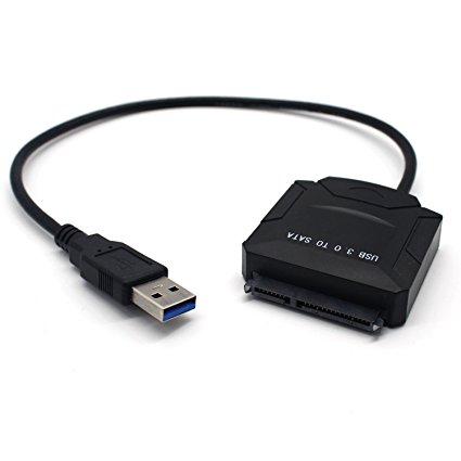 Fiimi USB 3.0 to 2.5 Inch SATA III Hard Drive Adapter Cable Converter for SSD/HDD - Hard Drive Adapter Cable (Black)