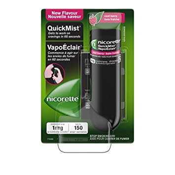 Nicorette Quickmist 1mg Quit Smoking Aid Spray, Cool Berry, 0.13 lb