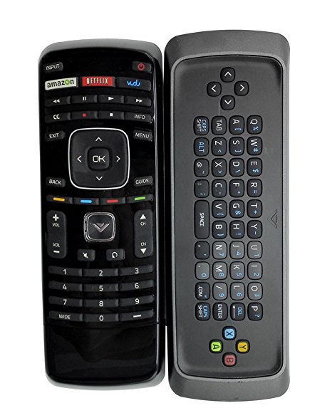 New XRT300 Keyboard TV Remote Control fit for Vizio TV M651D-A2 M801D-A2 M320SL M370SL M420SL M470SL M550SL E322VL E422VL E472VL E472VLE E552VL E601I-A3E E650I-B2 E700I-B3 with Amazon Netflix Vudu
