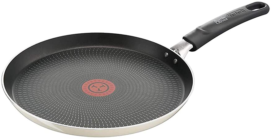 Tefal Jamie Oliver Pancake & Crepe Pan 25cm Hard Enamel Non Stick Thermo-spot