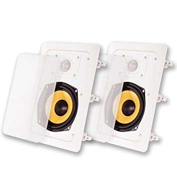 Acoustic Audio HD-525Pr 5.25-Inch Rectangle 2 Way Kevlar Speakers (White)