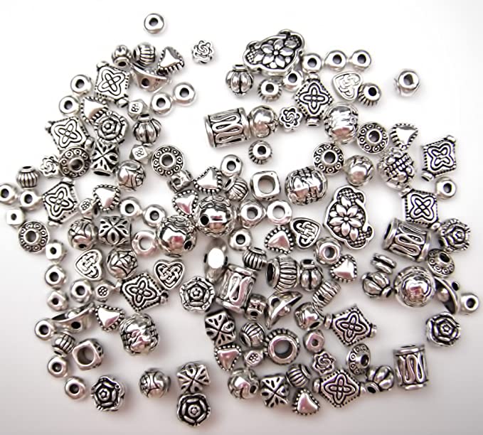 All In One 60g Mixed Antique Silver Tibetan Style Beads Charms Jewelry Findings
