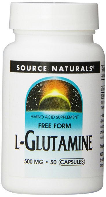 Source Naturals L-Glutamine 500mg, 50 Capsules