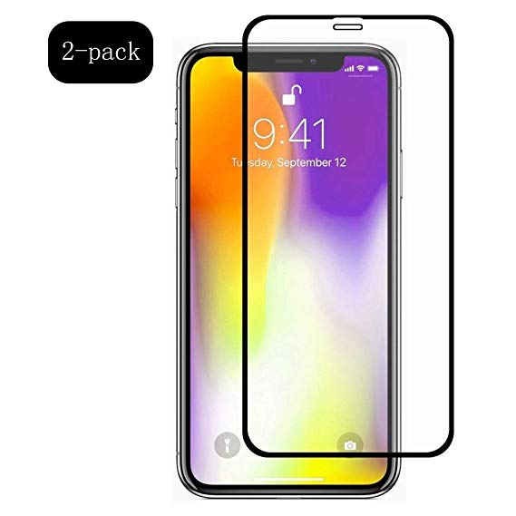 Screen Protector Compatible for iPhone X/Xs,2-Pack,Case Friendly,Support 3D Touch,Tempered Glass Film,Resists Scratches up to 9H