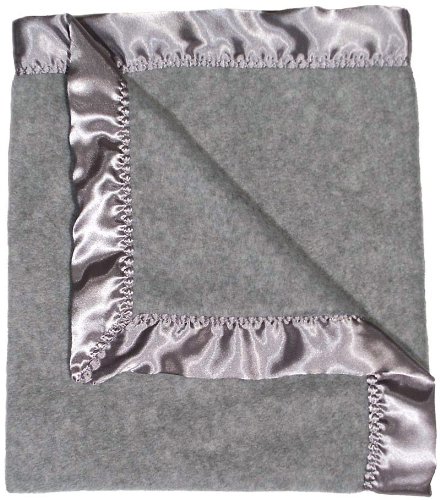 Raindrops Fleece Unisex Receiving Blanket, Gray Heather