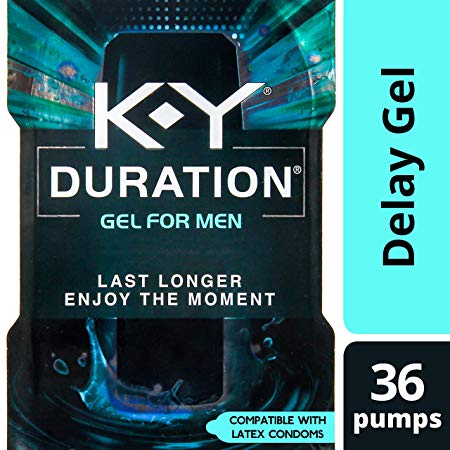 K-Y Duration Gel for Men - Male Genital Desensitizer 0.16 oz (36 pumps), Condom Compatible Endurance Enhancing Delay Gel To Help Men Last Longer In Bed