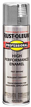 Rust-Oleum 7581838 Professional High Performance Enamel Spray Paint, 15 oz, Light Machine Gray