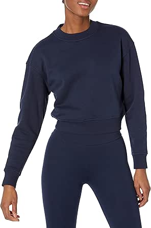 Amazon Essentials Women's Cropped Drop Shoulder Sweatshirt (Available in Plus Size)