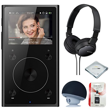 FiiO X1 2nd Gen (Black), mp3 Player - High Resolution Lossless, Portable, Bluetooth Music Player   MicroSD Card   Headphone & Speaker