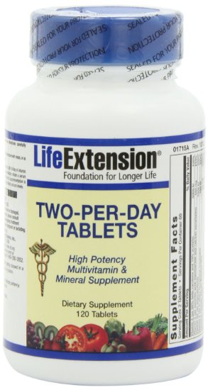 Life Extension Two-Per-Day Tablets, 120 Count