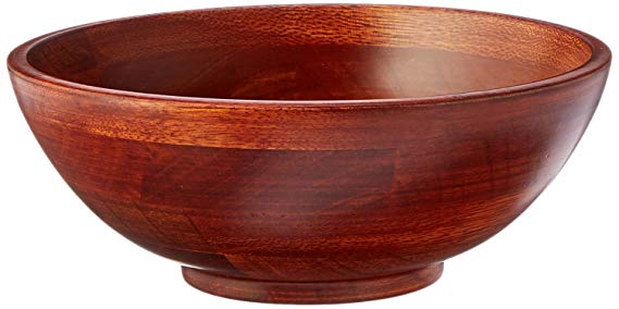Lipper International 273-4 Cherry Finished Footed Serving Bowls for Fruits or Salads, Small, 7" Diameter x 2.75" Height, Set of 4 Bowls