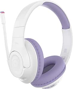 Belkin SoundForm Inspire Wireless Over-Ear Headset for Kids, On-Ear Headphones for Girls and Boys, Online Learning, & Travel with Built-In Microphone - Compatible with iPhone, iPad, Galaxy, and More