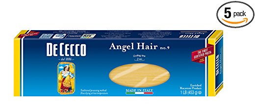 De Cecco Pasta, Angel Hair, 16 Ounce (Pack of 5)