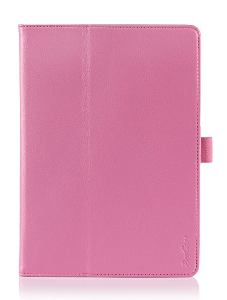 ProCase Apple iPad Air Case with bonus stylus pen - Flip Stand Leather Folio Cover for Apple iPad Air, iPad 5, iPad 5th generation, auto Sleep/Wake built-in Stand (Pink)