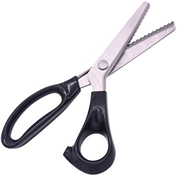 U-Sky Professional Heavy Duty Pinking Shears Tailor Scissor 9-Inch (Black)