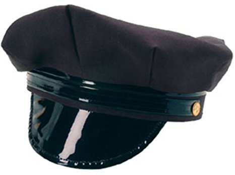 US Toy -Black Chauffeur Butler Limo Driver Hat Costume Uniform