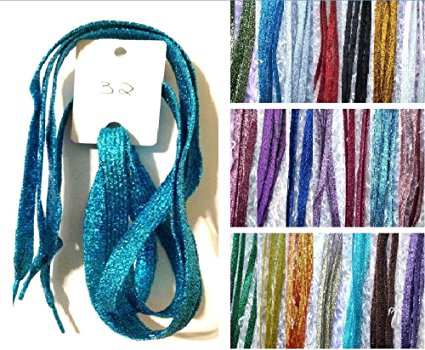 Shimmery 42" Multiple Solid Colors Flat Shoelaces for Teams Cheer Dance Gifts Sneakers Accessories