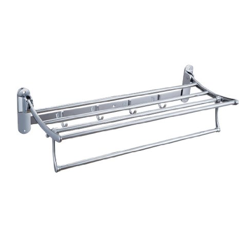 KES A3110 Metal Bathroom Rack with Towel Bar, Polished Chrome