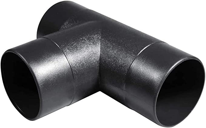 POWERTEC 70107V 4" T-Fitting for Dust Collection Hose, 1 PK