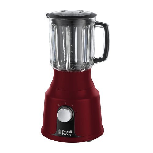 Russell Hobbs Rosso Glass Jug Blender 18996, 1.5 L, 600 W - Red